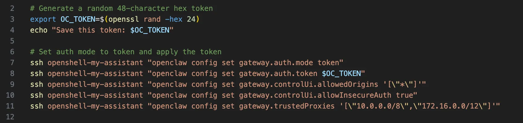 SSL token generation script